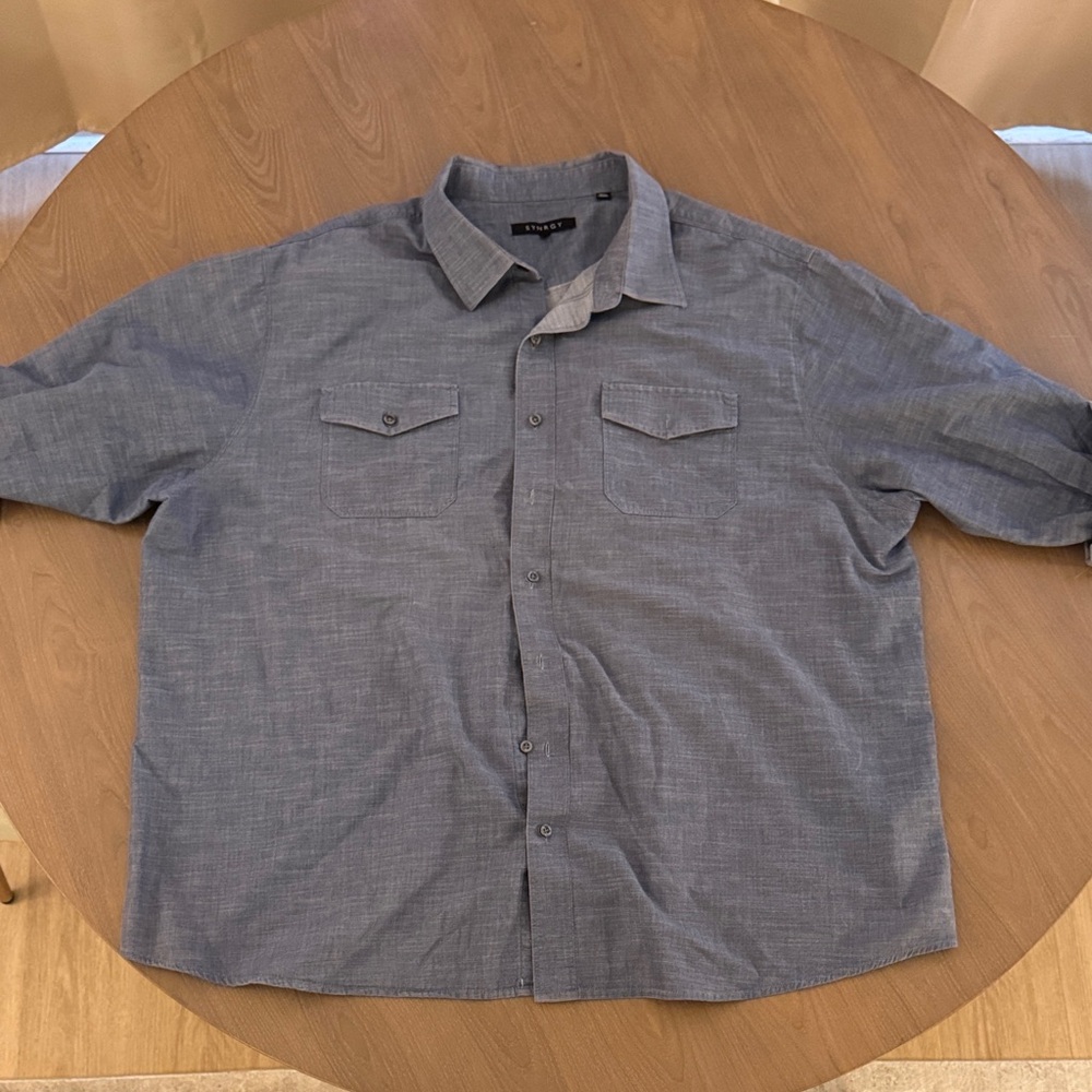 Stylish Blue Button-Down Shirt